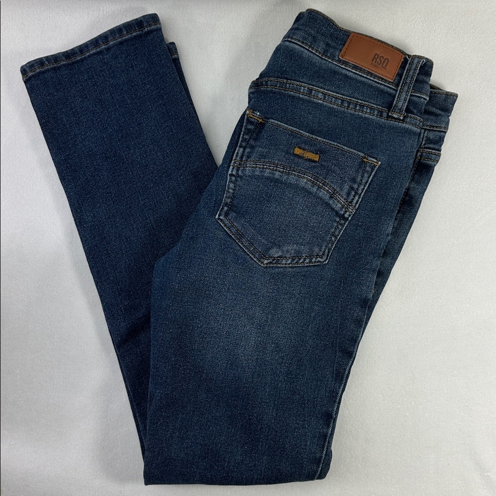 RSQ Deep Indigo Super Skinny Denim Style Fitted Jeans